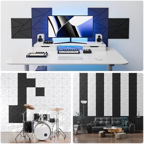 18 Pack Self-Adhesive Acoustic Panels, Sound Proof Foam Panels - Image 4