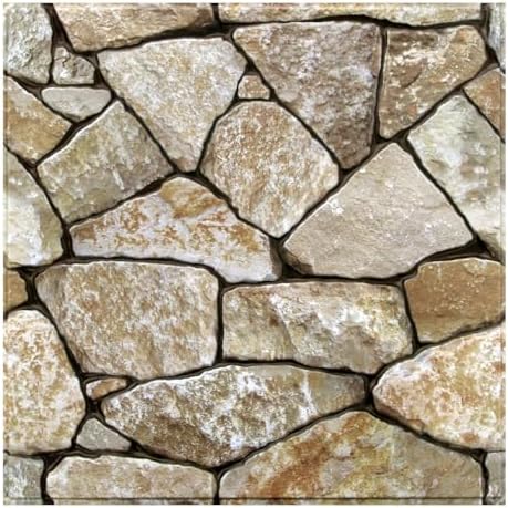 3D Peel and Stick Faux Stone Wall Panels 11.8" x 11.8" 10-Pack by SMOOSTIKCDECOR