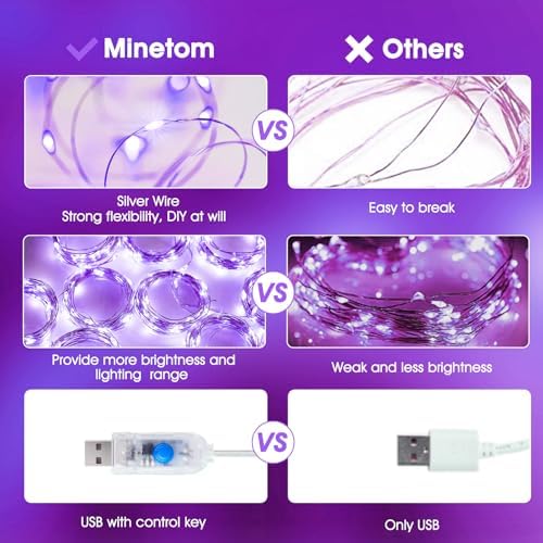 Minetom Halloween Curtain Lights, 300 LEDs Twinkle Fairy Lights, 8 Modes - Image 4