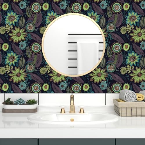 Laatse Boho Wallpaper Peel and Stick 17.5"x393" - Image 4