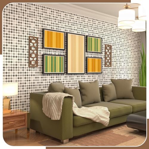 CroBlissful 2pcs Mid Century Modern Wall Art Geometric Wall Decor - Image 4