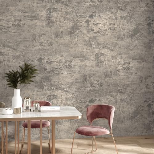 TOTIO Industrial Style Wallpaper Beige Grey Cement Concrete Contact Paper Self - Image 5
