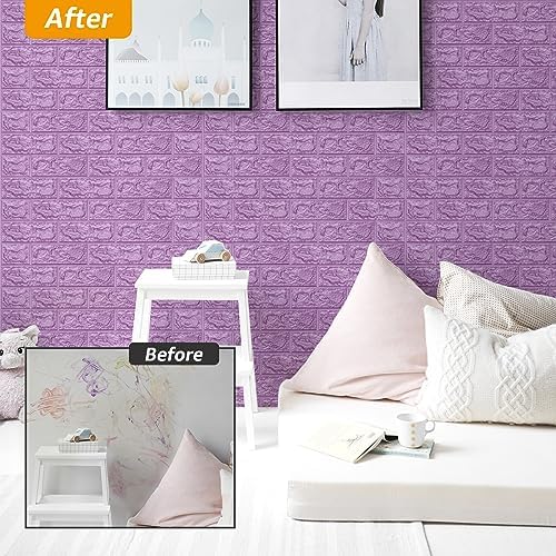 Art3d 5-Pack Peel and Stick Faux Brick Foam 3D Wall Panels, 29 sq.ft - Image 5