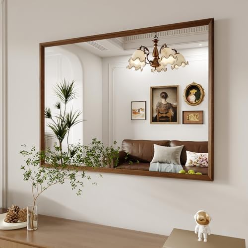 WEER Walnut Bathroom Vanity Mirror 40X30 Inch by WEER