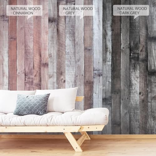 Yun-aeon Natural Wood-Dark Grey Contact Paper Peel and Stick Wallpaper - Image 3