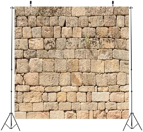 BELECO 10x10ft Fabric Vintage Brick Stone Wall Backdrop - Image 3