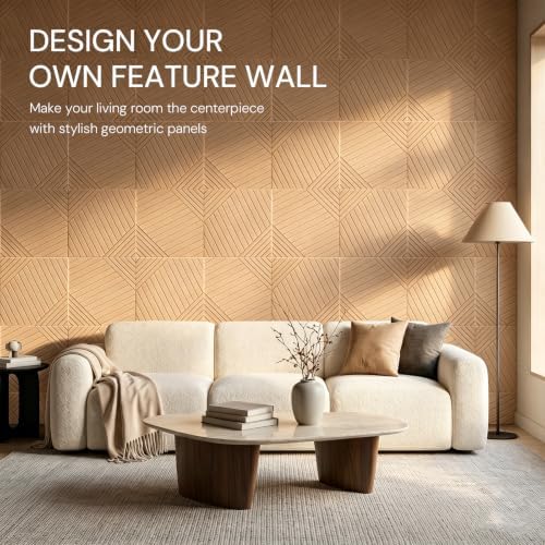 6Pack Acoustic Wall Panels, Wood Peel and Stick Wall Panels, Sound Proof Foam - Image 3