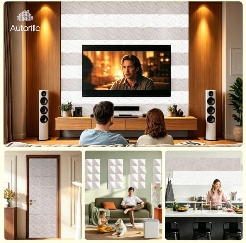 Self Adhesive Acoustic Panels, 11.8”x11.8”, 24 Pack, Light Camel - Image 7