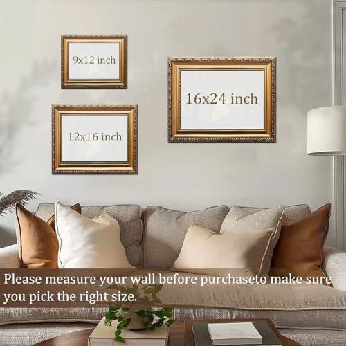 uniro Vintage Gold Framed Wall Art, Minimalist Bird Sketch Canvas Art Prints - Image 7