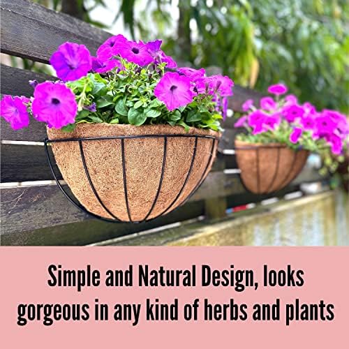 LaLaGreen Outdoor Wall Planter Black Coco Liner Flower Pots - Image 4