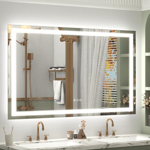 48x30 Inch LED Lighted Bathroom Vanity Mirror by CHARMOR