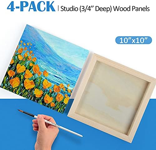 Falling in Art 4 Pack 10x10’’ Unfinished Birch Wood Panels Kit - Image 5