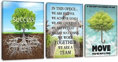 Motivational Wall Art Canvas Tree Poster Prints Wall Art Inspirational Canvas by Yetaryy