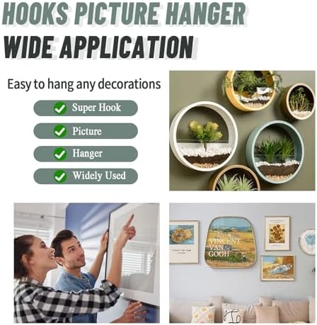 FURHUA 30pcs Super Hook Picture Hangers, Drywall Hooks - Image 7
