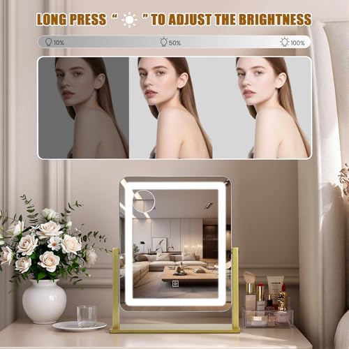 Vanity Mirror with Lights, HD Mirror, Smart Touch with 3-Color Lighting - Image 5