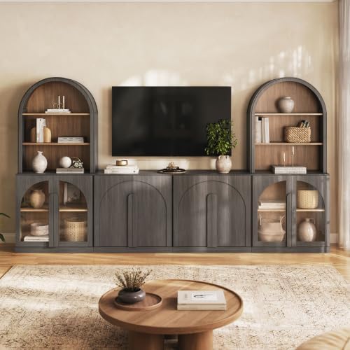 BELLEZE Bijou 126" Wall Unit 6-Piece Modular TV Stand by BELLEZE
