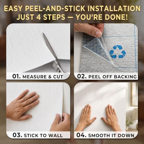 Thick Foam Peel and Stick Wall Covering Roll 15.7” x 118” - Image 2
