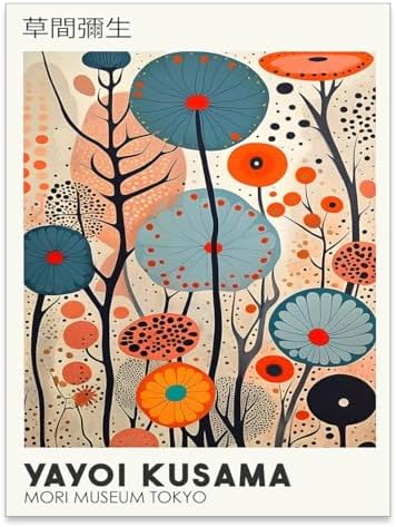 Yayoi. Kusama Wall Art Vintage Japanese Posters Prints Tokyo Aesthetic Painting by Unknown