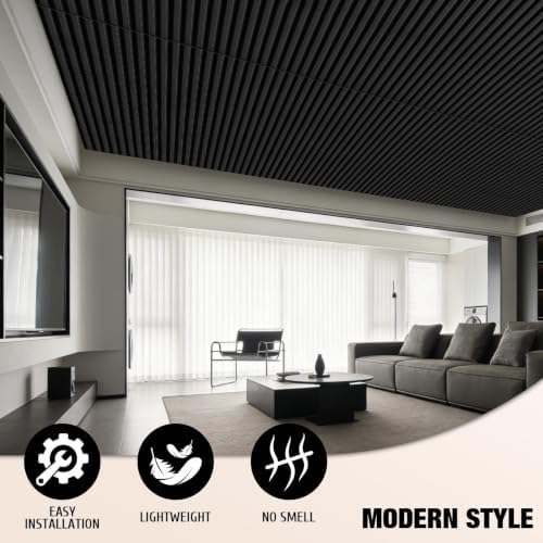 12 Pcs 3D PVC Slat Wall Panels, 2x4 FT Ceiling Panels, Drop Ceiling Tiles - Image 5