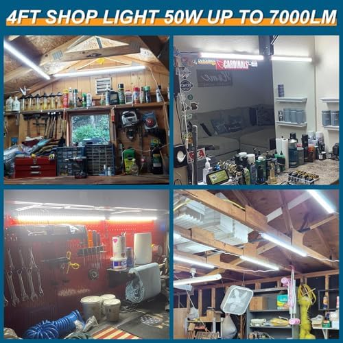 Led Shop Lights, Led Shop Lights 4FT 50W 6500K 7000LM Clear White, Shop Light - Image 5