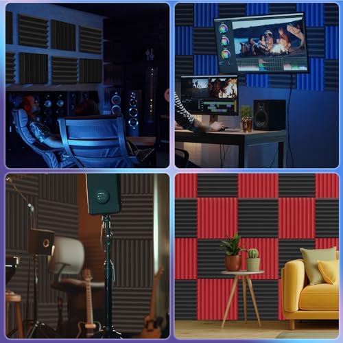 Burdurry 50 Pack Acoustic Panels, Wedge Soundproof Studio Foam - Image 6