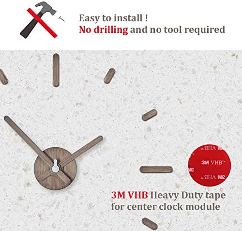Presentime Large Frameless DIY Wall Clock - Image 2