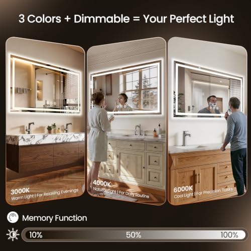 60"x36" LED Bathroom Mirror - Image 3