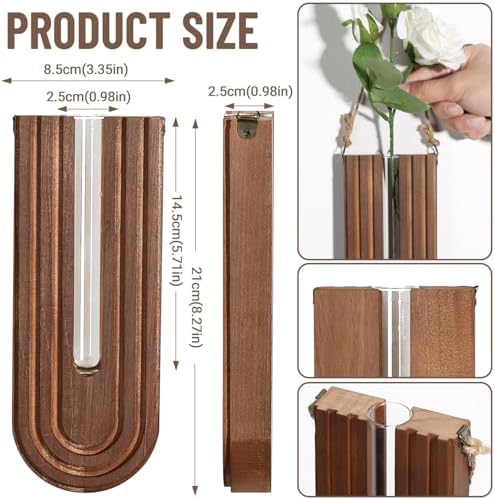Dnnnii Indoor Wood Wall Planter Set of 3 - Image 3