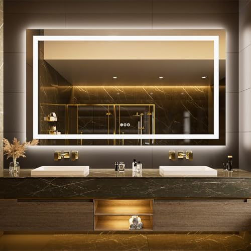 LOAAO 68"X36" LED Bathroom Mirror by LOAAO