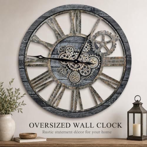 The B-Style 30" Large Wall Clock, Carbon Gray - Image 2