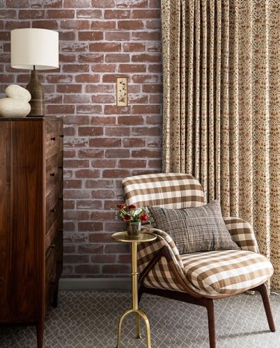 Timeet Vintage Brick Wallpaper Peel and Stick Wallpaper Red Brick Wallpaper - Image 6