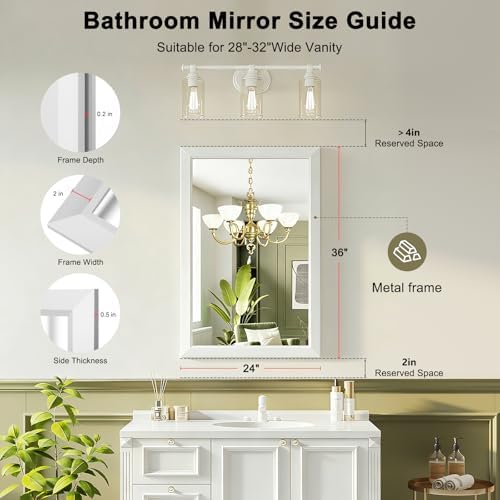 Bathroom Wall Vanity Mirror for Over Sink - Image 3