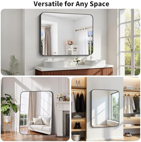 Koonmi Bathroom Wall Mirror, 36x48 Inch Large Vanity Mirror - Image 6