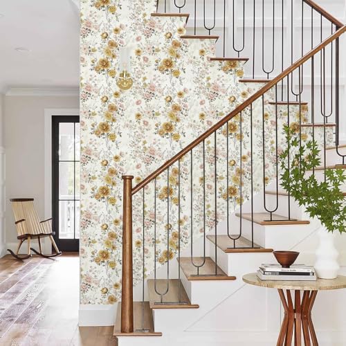 Vintage Floral Peel and Stick Wallpaper - Image 5