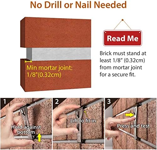 Brick Clips Fit Standard-size Bricks 2-1/4" to 2-3/8" High - Image 3