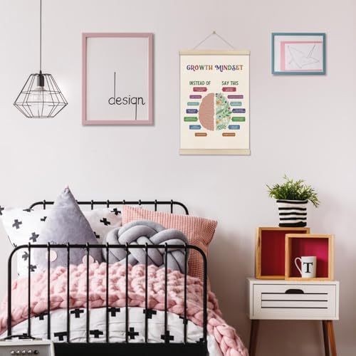 Growth Mindset Motivational Posters Hanger Frame, Inspirational Wall Art - Image 4