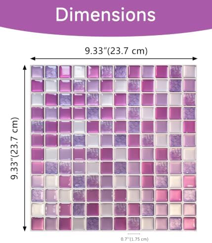 Yoillione 3D Mosaic Tile Sticker Removable Wallpaper Tile, 3D Self Adhesive - Image 2