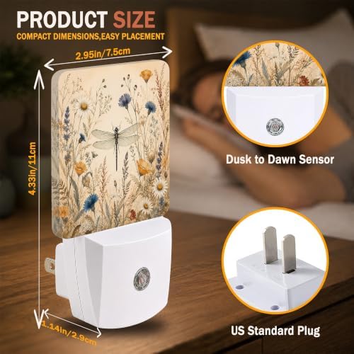 Dusk to Dawn Night Light, Plug into Wall Nightlights Lamp - Image 3