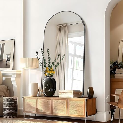 Arched Bathroom Mirror, Wall Mounted Mirror, Living Room, Hanging or Leaning by GLASHOM