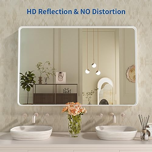 WEER White Bathroom Vanity Mirror 48x30 Inch - Image 2