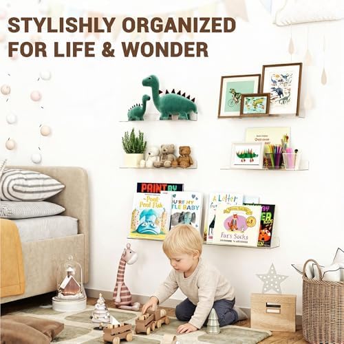 Qukaka 15" Clear Floating Shelves - Image 2