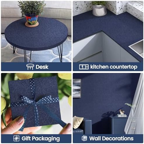 Dark Blue Peel and Stick Wallpaper Removable Self Adhesive Contact Paper - Image 5