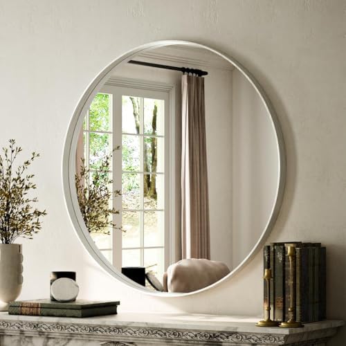 VooBang Round Bathroom Mirror 30 inch, Modern Round Bathroom Vanity Mirror - Image 2