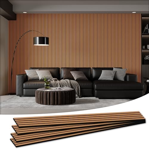 4 Pack Acoustic Wood Wall Panels 105.9" x 12.6" x 0.8" by LDB_BUILDING