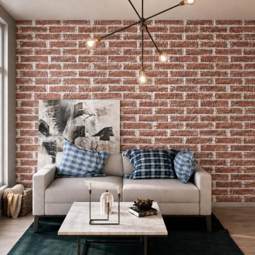 3D Wall Panels Peel and Stick Faux Foam Brick Wallpaper Covering - Image 3