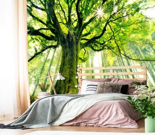 XMPMBM-Green Forest backsplash Large Decorative Wallpaper Large Tree Bedroom by Moredurableandtear-resistantthantraditionalwallpaperwithexcellentadhesion