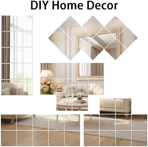 Vlush Sticky Mirror Tiles Fitness Full Length Mirror 11＂x11＂10 Pieces - Image 4