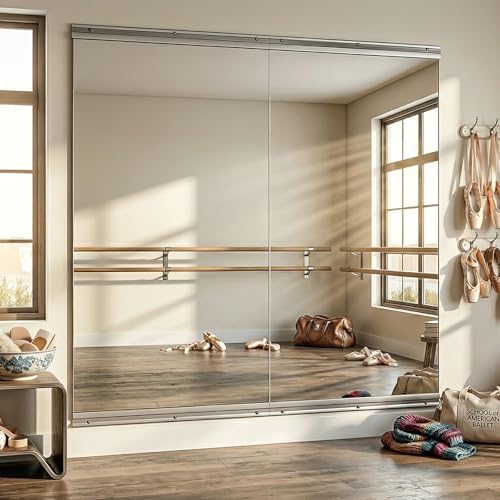 VooBang Home Gym Mirror 2 PCS 30"×55", Frameless Wall Mirror Full Length - Image 7