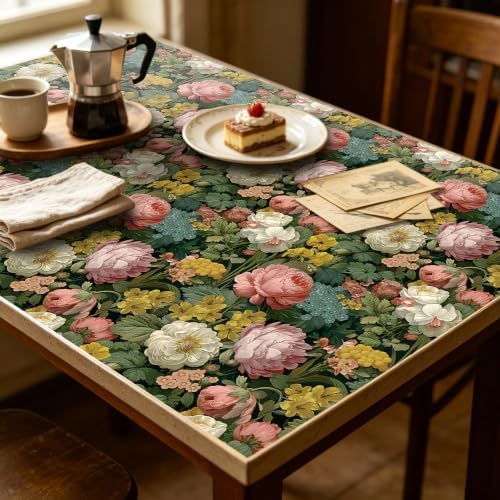 BOKEBEVE Vibrant Green Floral Wallpaper Peel and Stick Vintage 17.5 x 118In - Image 6