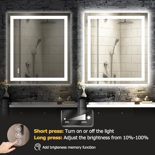 Hivone 36"X32" LED Bathroom Mirror - Image 5